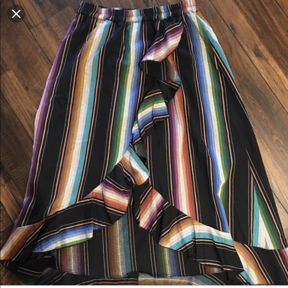 New without tags  Maxi ruffle Hi low serape Skirt